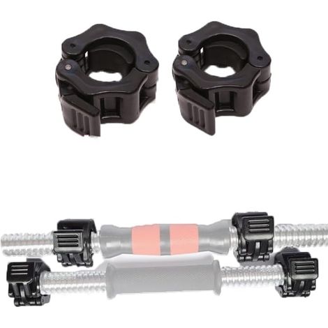 Lot de 4 colliers de verrouillage avec boucle à dégagement rapide pour haltérophilie, entraînement croisé (1/5)