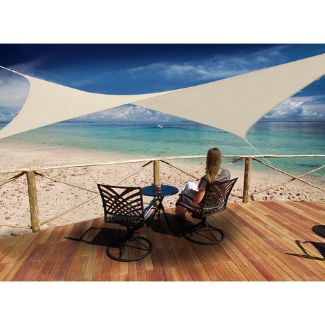 Voile d'ombrage rectangulaire 4 x 3 m - Austral - Sable - Jardiline (1/2)