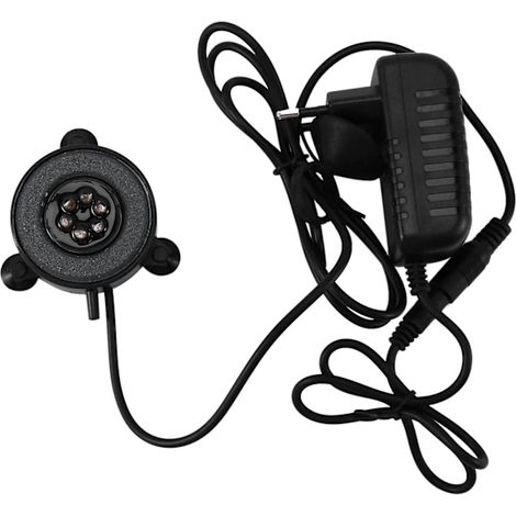 Lampe à bulles d'air LED pour aquarium, rideau d'air, disque de pierre à bulles avec 6 lumières LED à changement de couleur (prise UE) (1/2)