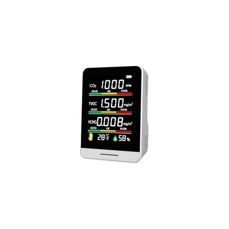Détecteur de CO2, outil de détection d'humidité de la température, bureau intelligent, intérieur, extérieur, haute précision, détection rapide, outil de détection polyvalent