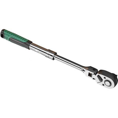 Clé à cliquet à tête réglable, tête extensible, design à 72 dents, compacte et légère pour les tâches d'entretien des espaces confinés, clé à cliquet portable pour un usage domestique (1/5)