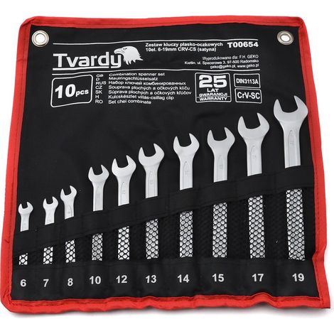 Jeu de 10 clés mixtes 6-19 mm CRV-CS (satiné) (20) (1/5)