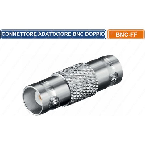CONNETTORE ADATTATORE PROLUNGA BNC 2 CONNESSIONI BNC FEMMINA CCTV DVR