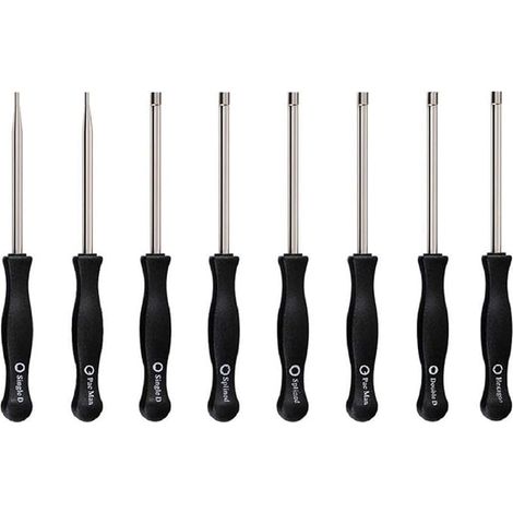 Tournevis à douille pour carburateur - Embouts Pac Man Single D Double D Hex 7 dents 21 dents Cannelé - Pour moteurs 2 temps - Lot de 8