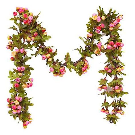 Guirlande de fleurs artificielles de 220 cm, ne fane pas, roses artificielles décoratives, accessoires pour la confection de guirlandes de mariage et le quotidien.rose (1/5)