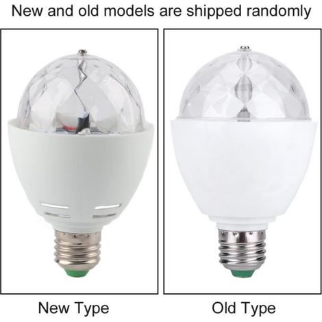 Ampoule Led - E27 - 3 W - Rotation Clignotement Changement Couleur Rgb - Pour Fête Disco Dj - 1 Pièce (1/4)
