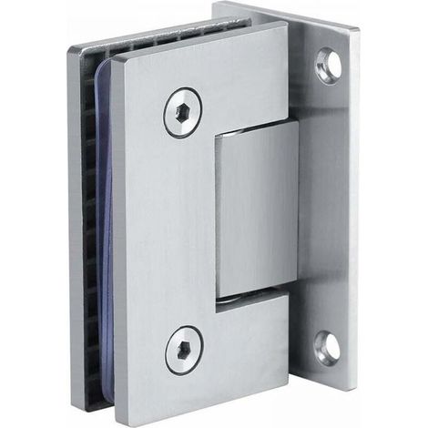 Charnière pince de porte en verre 90º – Acier noir haute teneur carbone – Épaisseur verre 8-12mm – Charge max 36kg – Pour douche sans cadre (1/4)