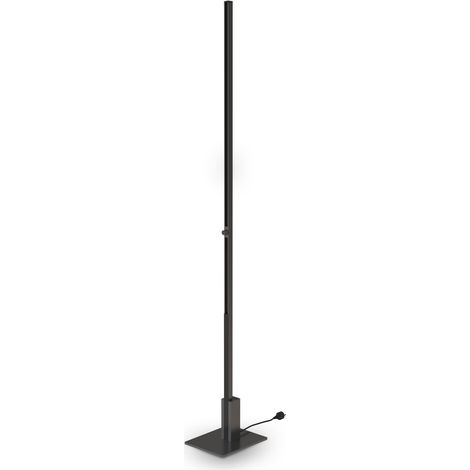 Ideal Lux Lampada da terra moderna Ego 1 luce dimmerabile nero metallo