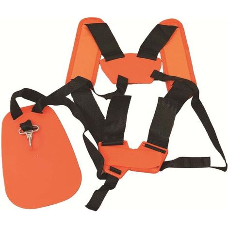 Brushcutter Harness - Double Shoulder Strap - Trimmer Harness - for Brushcutters, Chainsaws and Lawnmowers Compatible with Stihl FS, KM Series Trimmers, Orange (1/4)