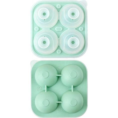 Moules à glaçons innovants en forme de balle de tennis. Fabriqués en silicone, ils assurent un démoulage facile et permettent de réaliser des glaçons amusants lors de fêtes et à la maison. (1/5)