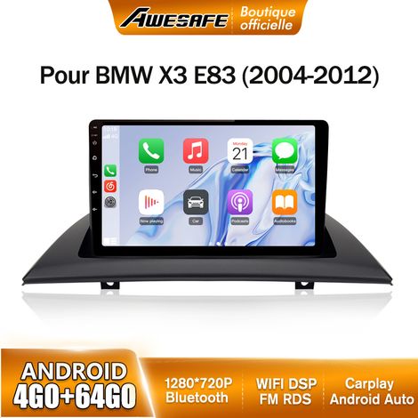 AWESAFE Autoradio Android 13 pour BMW X3 E83 (2004-2012) avec 4Go+64Go 9'' écran Tactile Carplay GPS Bluetooth Android Auto (1/5)
