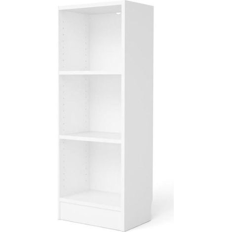 libreria stretta con 2 ripiani tinta bianco - 40.6x26.7x108 cm (1/4)