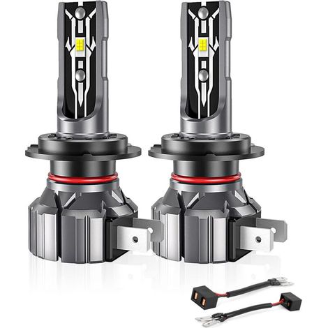 2 PiècesH7 LED Phare Blanc 6000K Ampoule de Voiture Feux de Croisement/Faisceau de Route pour Voitures et Motos (1/5)