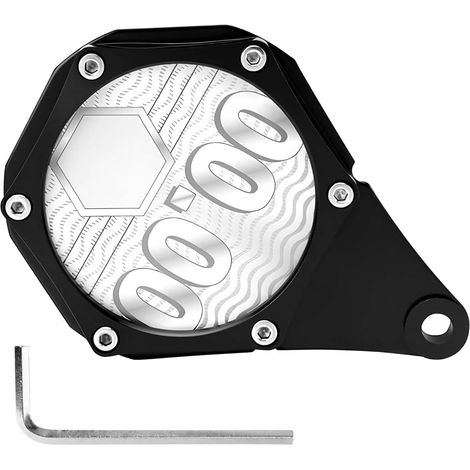 Support de plaque d'immatriculation moto en alliage d'aluminium – Étanche, avec clé Allen, compatible avec scooters (noir) (1/5)