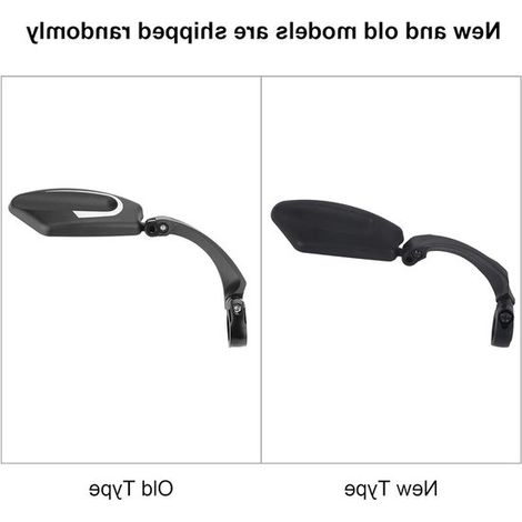 MK Stoer，Espejo retrovisor para bicicleta，Ajustable 180 grados，Montaje en manillar，Bicicleta de montaña，Empuñaduras 21-26 mm，Negro，HF-MR080L (1/5)