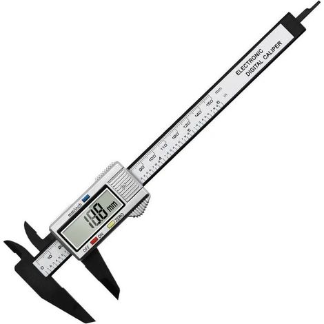 150 mm elektronischer digitaler Messschieber, Messschieber-Messwerkzeug mit langem Backenmesswerkzeug, mit großem LCD-Display, automatischer Abschaltfunktion und Zoll