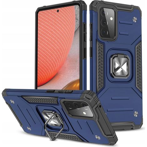 Wozinsky Ring Armor Hybrid-Schutzhülle + Magnethalterung für Samsung Galaxy A72 4G, Blau (1/5)