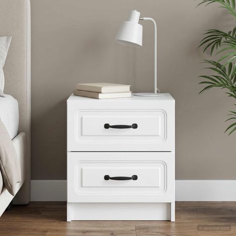 vidaXL Armadio da Notte con cassetto Bianco 43 x 34,5 x 44,5 cm (1/5)
