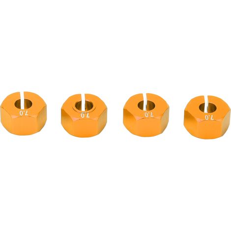 12 mm x 7 mm Aluminium-Radnabenadapter für 1/10-Maßstab-Fernsteuerungskupplung (orange) (1/5)