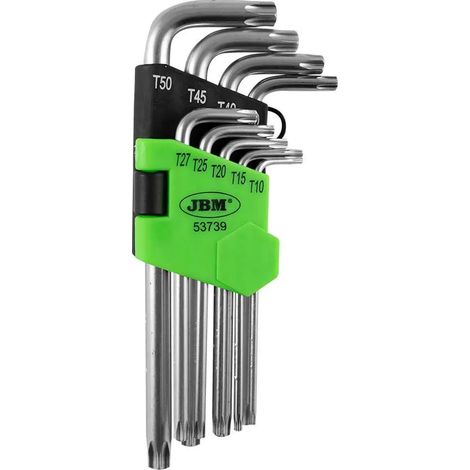 Chiavi Torx jbm 53739 9 pezzi braccio lungo pieghevole