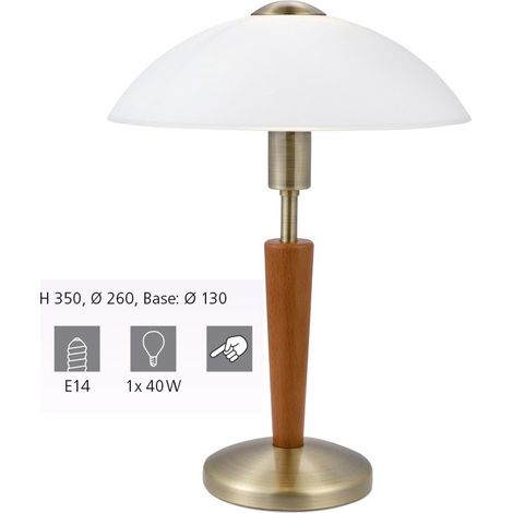 Lampada Da Tavolo Contemporanea Solo 1 Acciaio Ottone 1 Luce E14