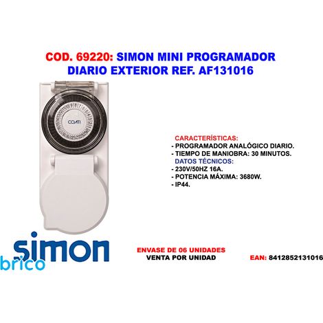 SIMON AF131016 Outdoor-Tagesprogrammierer