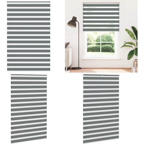 vidaXL Zebrarollo Dunkelgrau 145x230cm Stoffbreite 140,9 cm Polyester (1/5)