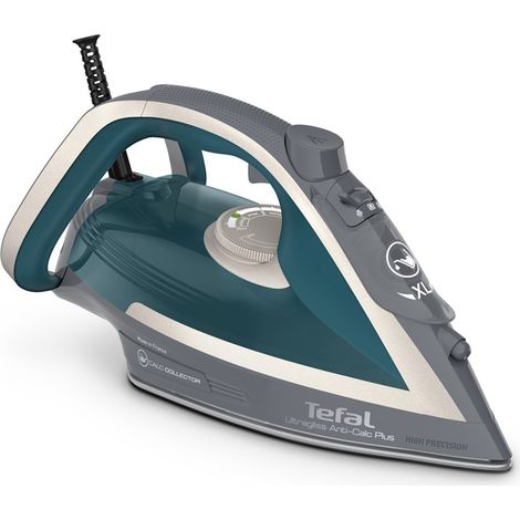 Tefal Ultragliss Plus Anti-Kalk FV 6842, Dampfbügeleisen ,grau/türkis (1/5)