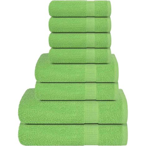 Ensemble de 8 serviettes FROGN vert pomme 360 g/m²