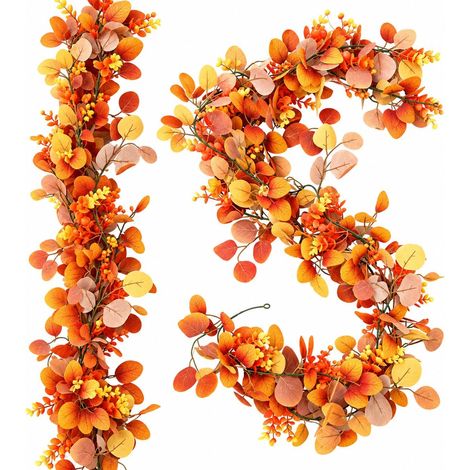 Set of 2 eucalyptus autumn garlands - Autumn leaves (1/5)