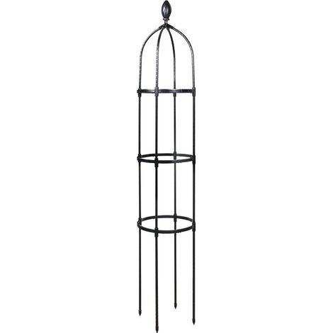 Tuteur de Jardin 145 cm Colonne rosiers Support pour Plantes grimpantes Ø 31.7 cm Obélisque de Jardin - RWTuteur pour végétaux (1/5)