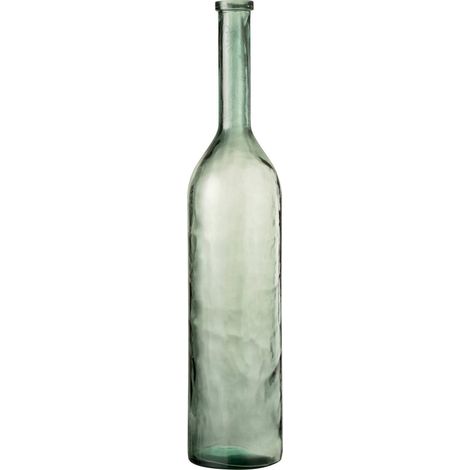 Vase décoratif en verre vert style contemporain élégant - Vert bouteille transparent (1/4)