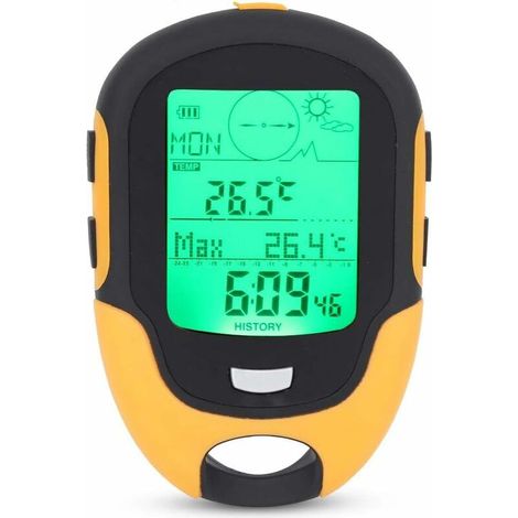Multifunktionaler Höhenmesser, multifunktionaler Auto-Höhenmesser für den Außenbereich mit Barometer, Thermometer, Hygrometer und Kompass (1/5)