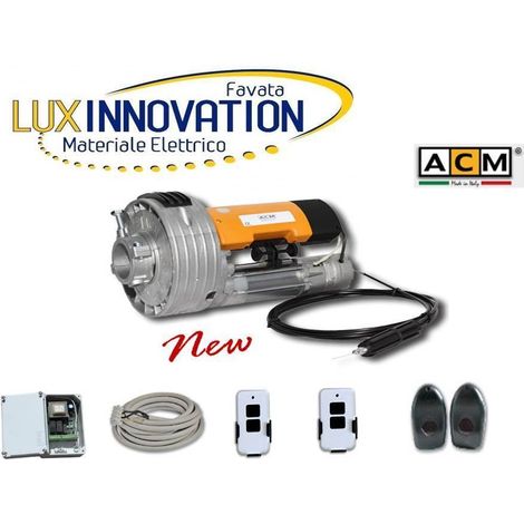 Kit motore serranda ACM con Elettrofreno ,Centralina, 2 Telecomandi, coppia fotocellule kit plus