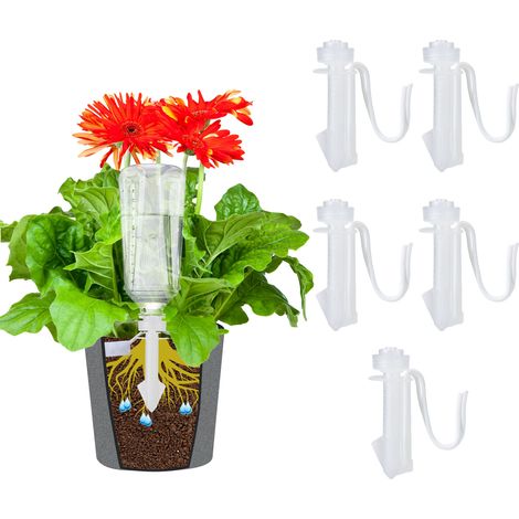 Système d'arrosage automatique par mèche 5 pcs Longueur totale 70cm Compatible bouteilles plastique Arrosage autonome stable (1/5)