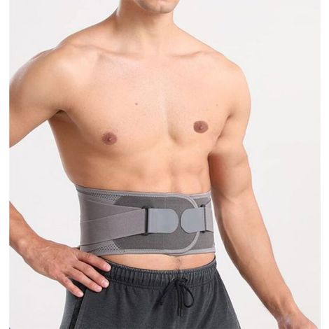 Une ceinture de soutien lombaire respirante peut soulager les douleurs du bas du dos et prévenir les blessures. (1/4)