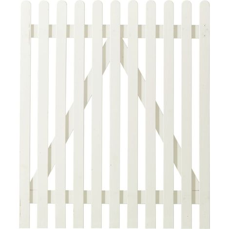 Plus Vorgartentor Retro 100 x 120 cm weiß Holzzäune