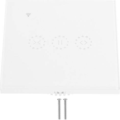 Interrupteur mural tactile intelligent WiFi avec commande par application pour rideaux, portes de garage, portes motorisées, CA 95-250 V, blanc