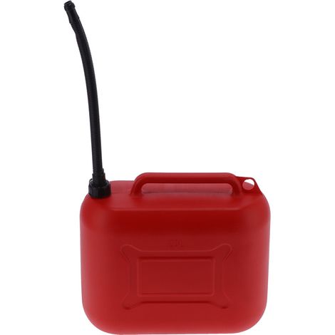 Bidon d'essence en plastique ABS rouge, capacité 20 L, seau de rangement anti-chute avec tube de sortie de 43 cm (1/5)