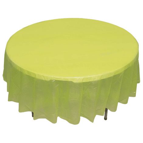 Nappe Jetable Ronde 84 Pouces En Peva Couleur Unie Pour Fête Et Banquet - 1 Pièce (1/5)