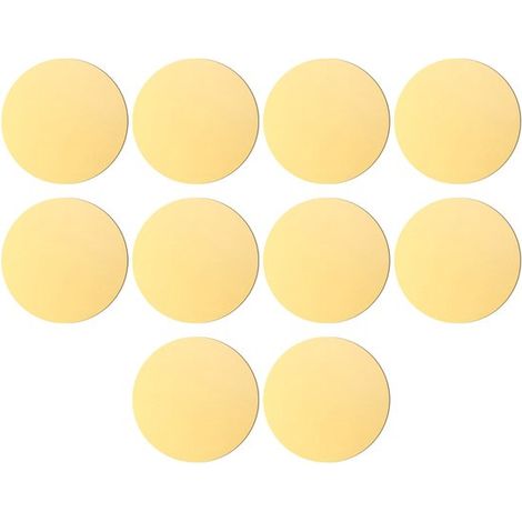 Autocollant Miroir - 10 pièces - Miroir de Porte - Miroir Autocollant - Miroir Mural - Or - Miroir Adhésif - Miroir Mural Rond - Convient aux salles de bain, salons, chambres et armoires - 10 x 10 cm (1/5)