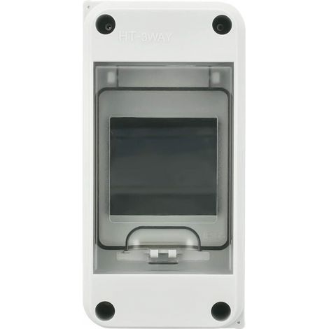 Coffret Electrique Etanche Exterieur IP65, 3 Modules, ABS de Surface en Plastique, Boite de Boitier Etanche Electrique Exterieur, Armoire de Contrôle, Coffret Modulaire Boitier de Jonction (3 Way) (1/5)