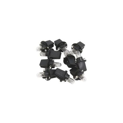 Lot de 10 ampoules T5 jaunes 12 V CC 1,2 W pour tableau de bord intérieur de voiture (1/2)