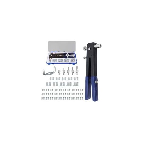 Pince à inserts filetés bleue 86 pièces, mandrins M3-M8, outil rivet écrous pour meubles déco remorques (1/5)