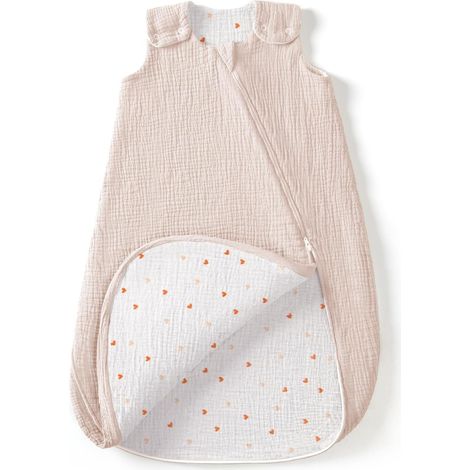 Gigoteuse pour bébé de 3 à 9 mois : gigoteuse en mousseline de soie pour bébé pour garçons et filles - Gigoteuse en coton pour chambre d'enfant de 70 cm toute l'année (1/5)