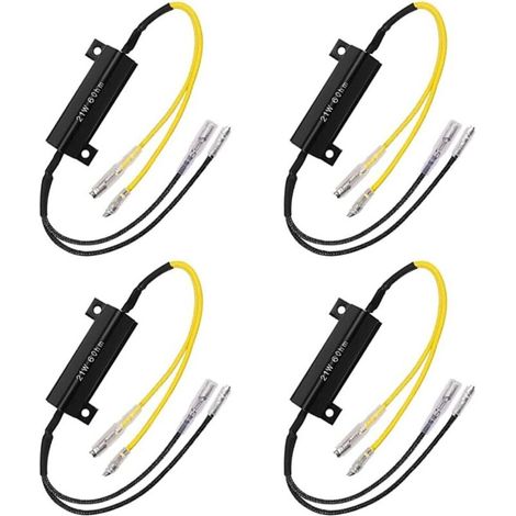 4 pièces 21W 6Ohm Résistance Adaptateur Moto Clignotant Indicateur LED Résistance Charge Flash Clignotant Correction Erreur Réparation (1/5)