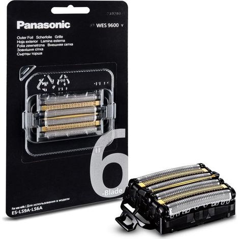 Panasonic WES9600Y1361 Lamina di Ricambio per Rasoio Elettrico 6 Lame Acciaio Inox Compatibile ES-LS9A ES-LS6A (1/2)