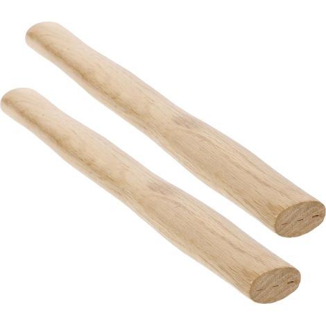 Manche de Marteau de Remplacement en Bois Beige, Lot de 2 Poignée Ergonomique, Accessoire pour Réparation, Compatible Marteau 1000g (1/5)
