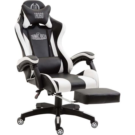 Poltrona gaming IGNITE in similpelle bianco/nero (1/5)