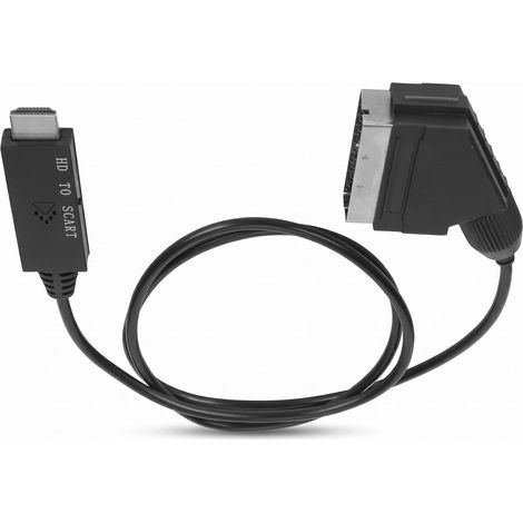 Câble HDMI vers Péritel, Son Vidéo vers Péritel Prise en Charge du Convertisseur de Signal Vidéo Composite PAL B N M NTSC M J Nc pour TV VHS VCR DVD (1/5)